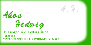 akos hedwig business card